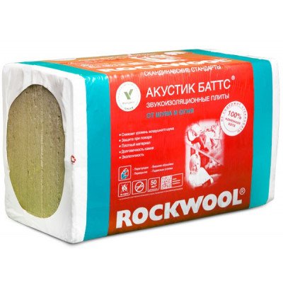 Утеплитель ROCKWOOL Акустик Баттс, 100 мм