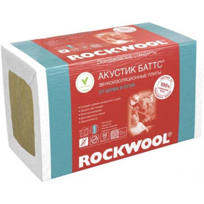 Утеплитель ROCKWOOL Акустик Баттс, 50 мм