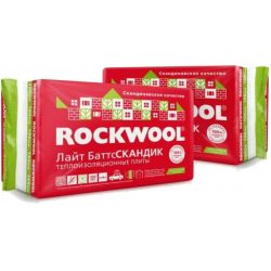 Утеплитель ROCKWOOL Лайт Баттс Скандик, 100 мм