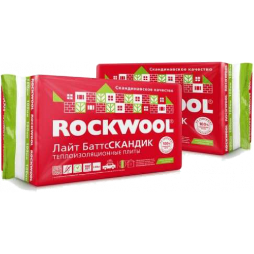 Утеплитель ROCKWOOL Лайт Баттс Скандик, 50 мм Утеплитель ROCKWOOL Лайт Баттс Скандик, 50 мм